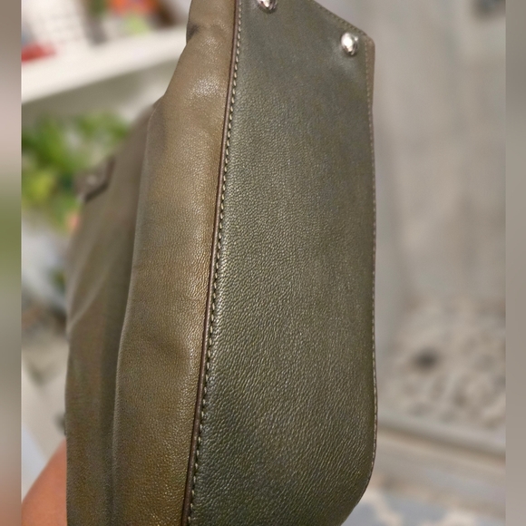 MICHAEL KORS HAMILTON LARGE MANDARIN OLIVE GREEN SAFFIANO LEATHER TOTE BAG NEW - Picture 12 of 15